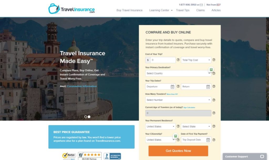 best travel insurance site